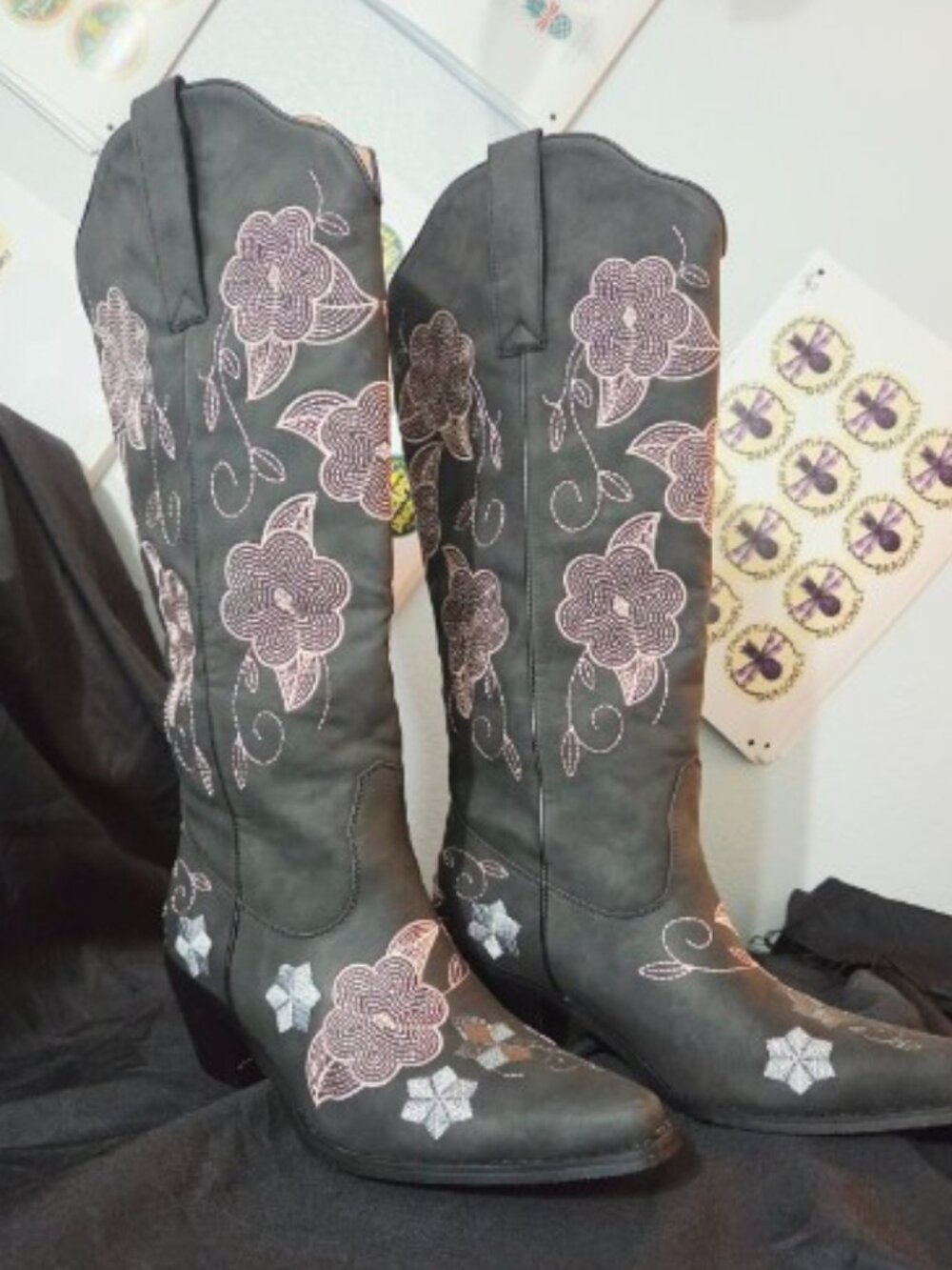 Women's Embroidered Knee High Western Cowboy Boots